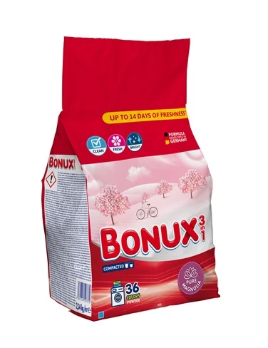 Detergent Rufe Bonux  Pure Magnolia 2,34 Kg 36 spalari